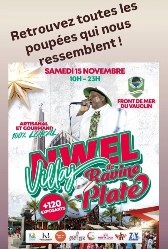 Samedi 15 Novembre rendez-vous dans le village Artisanal de 10h à 23h sur le front de mer du Vauclin en Martinique pour choisir vos idées cadeau